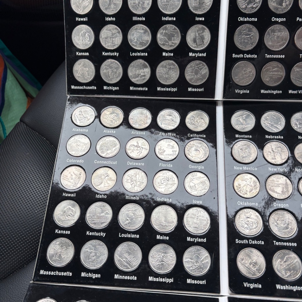 3 Full Sets of 50 State Quarter Collections with Book Holder - Picture 4 of 13